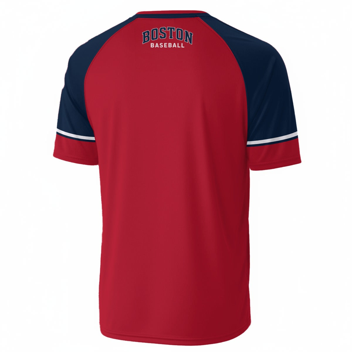 Boston Baseball Classic T-Shirt – Red and Navy Athletic Tee – Game Day Sports Shirt