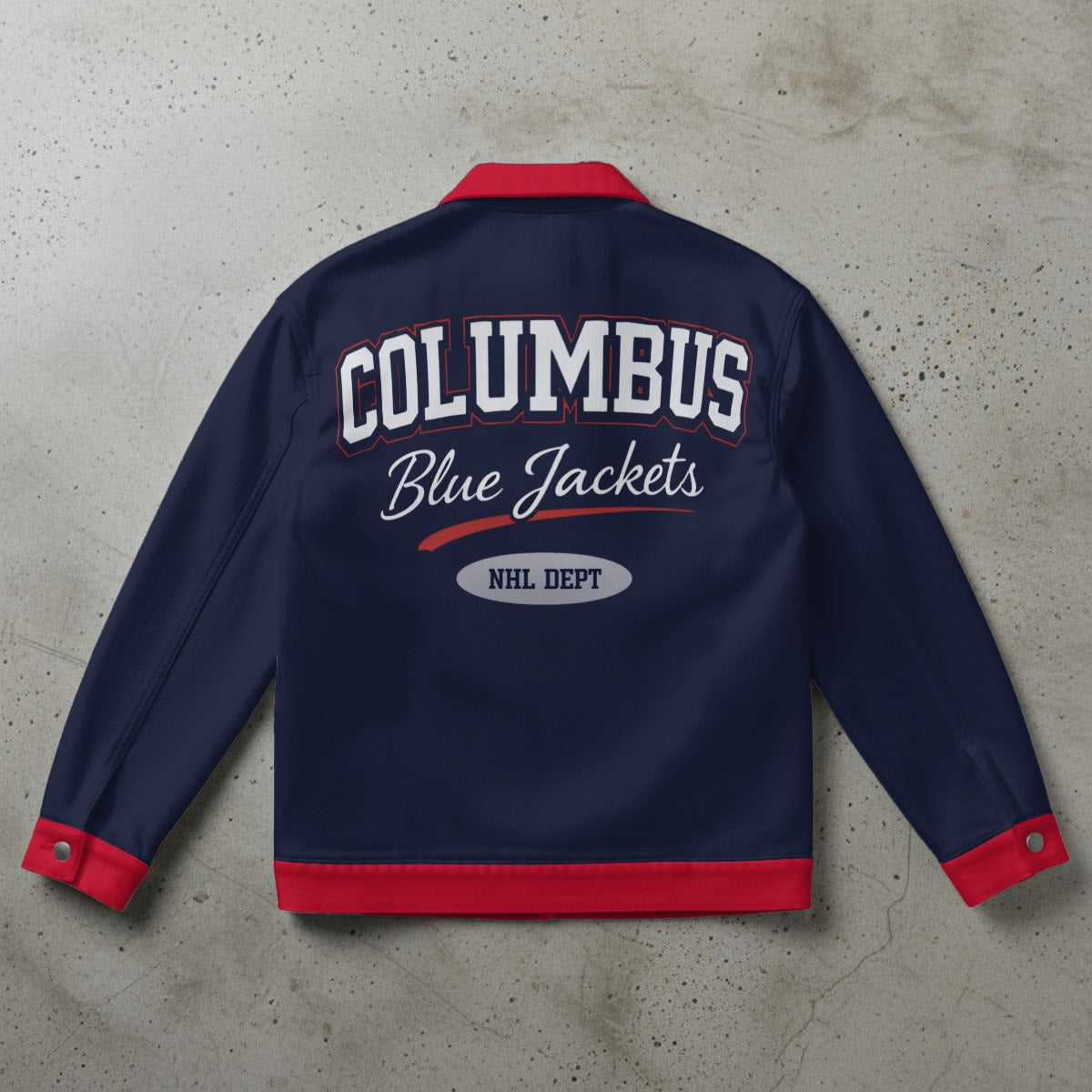 Columbus blue jackets Unisex Collared Jacket – game day outfit, nfl fan apparel, image 1.0