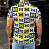 Michigan Wolverines Men's Polo Shirt White varsity sports apparel