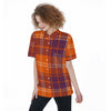 auburn tigers tartan plaid orange navy  women tartan plaid game day shirt