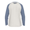 Light Gray San Antonio Texas Cream and Blue Long Sleeve Shirt Men Vintage Script Raglan Tee