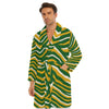 Green Bay football Men's Borg Fleece Robe – nfl fan apparel, nfl fan apparel, image 1.0