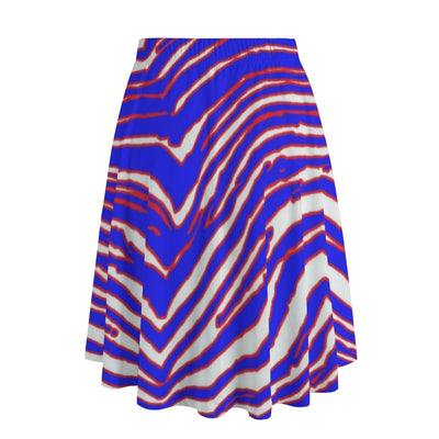 Buffalo football Women's Long Maxi Skirt With Pockets – Red Blue White Zebra Game Day Style – nfl fan apparel, fan gear, image 1.0