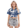 Penn State Nittany Lions Women's Cropped Shirt White varsity sports apparel