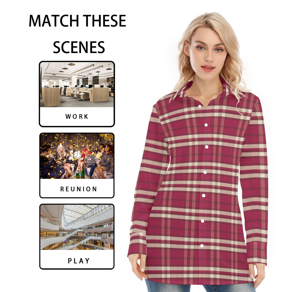 kansas jayhawks tartan plaid women shirt women tartan plaid game day fashion