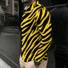 Black Pittsburgh Football Yellow Black Zebra Men's Polo Shirt With Long Sleeve