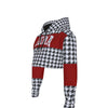 White Smoke Alabama  Football Women's Crop Top Hoodie – Crimson Game Day Cropped Sweatshirt