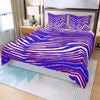White Smoke Buffalo football Three Piece Duvet Bedding Set – Red Blue White Zebra Game Day Style