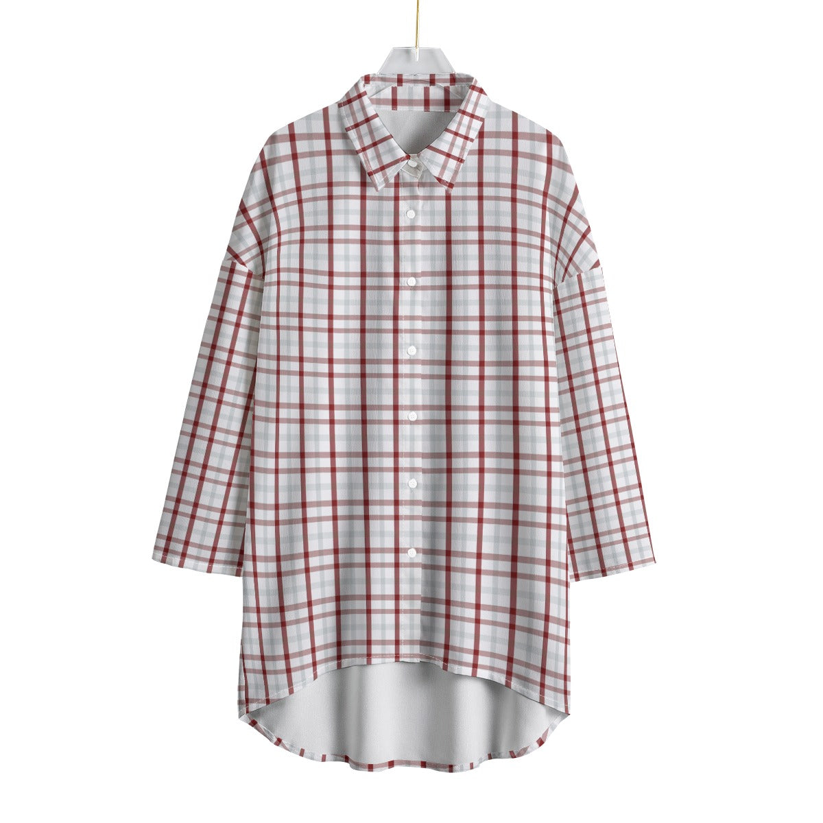 kansas jayhawks tartan plaid oversized button up women shirt indiana hoosiers tartan plaid oversized button up women shirt women's chiffon shirt with elbow sleeve women tartan plaid game day fashion