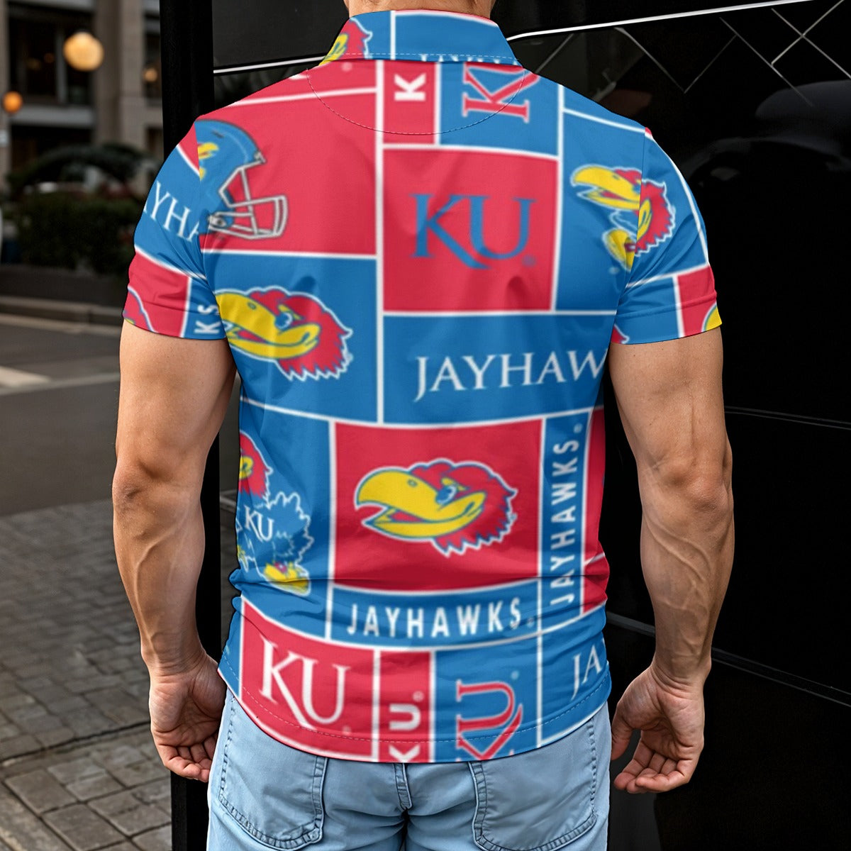 Kansas Jayhawks Men's Polo Shirt varsity sportswear product image 2.0