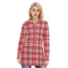 georgia bulldogs tartan plaid oversized button up women shirt women's long shirt women tartan plaid game day fashion