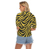 White Smoke Pittsburgh Football Yellow Black Zebra Women's V-neck Shirts