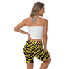White Smoke Pittsburgh Football Yellow Black Zebra Women's Shorts