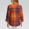 auburn tigers tartan plaid orange navy  women tartan plaid game day shirt