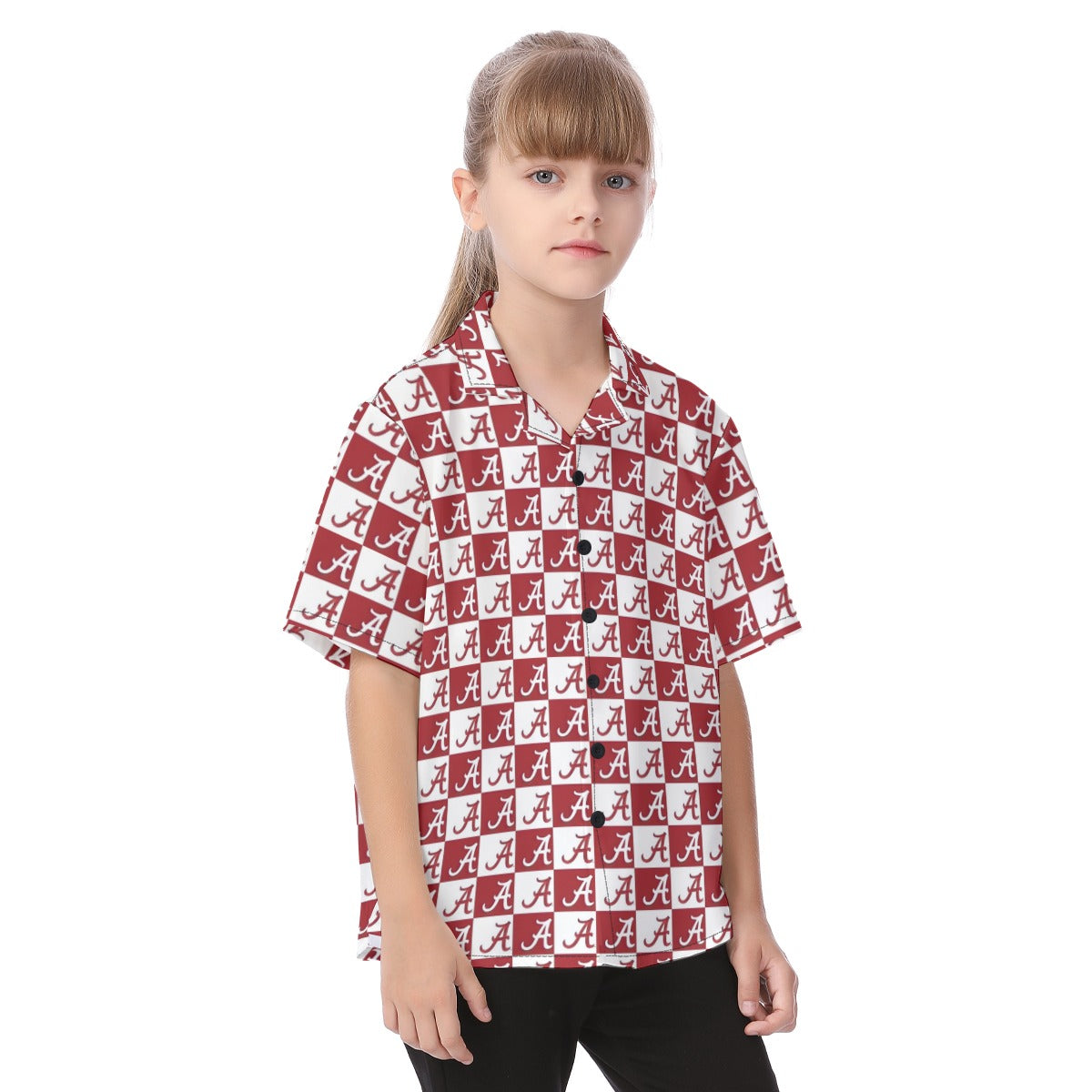 Alabama Crimson Tide Kid's Hawaiian Vacation Shirt  varsity sports apparel