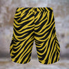 Black Pittsburgh Football Yellow Black Zebra Men’s Cargo Shorts – Game Day Streetwear