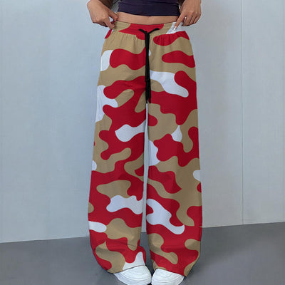 San Francisco Football Camo Women's Casual Pants|230GSM – fan gear, lightweight game day shirt, image 1.0