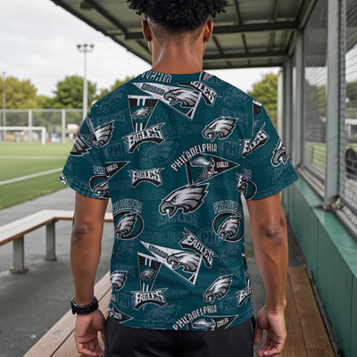 Philadelphia Eagles Drop Shoulder Crew Neck T-Shirt