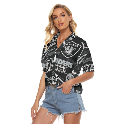 Las Vegas Raiders Women's V-neck Shirts – breathable comfort wear, game day outfit, image 1244