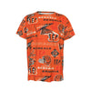 Cincinnati Bengals Short Sleeve T-Shirt black orange football back view game day look