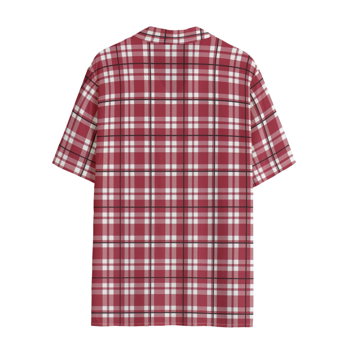 White Smoke Alabama Hawaiian Shirt Women – Crimson Plaid Tropical Football Style