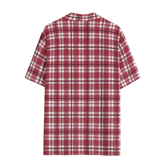 Alabama Hawaiian Shirt Women – Crimson Plaid Tropical Football Style