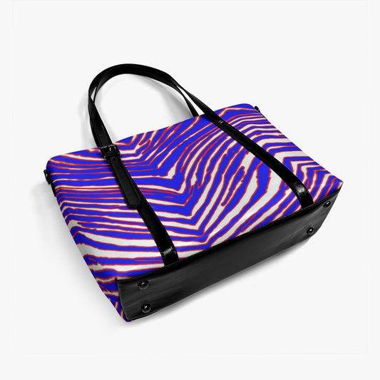 Bufalo football Women's Tote Bag With Adjustable Handle – Red Blue White Zebra Game Day Style