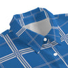 kentucky wildcats tartan plaid oversized button up women shirt women's chiffon shirt with elbow sleeve women tartan plaid game day fashion