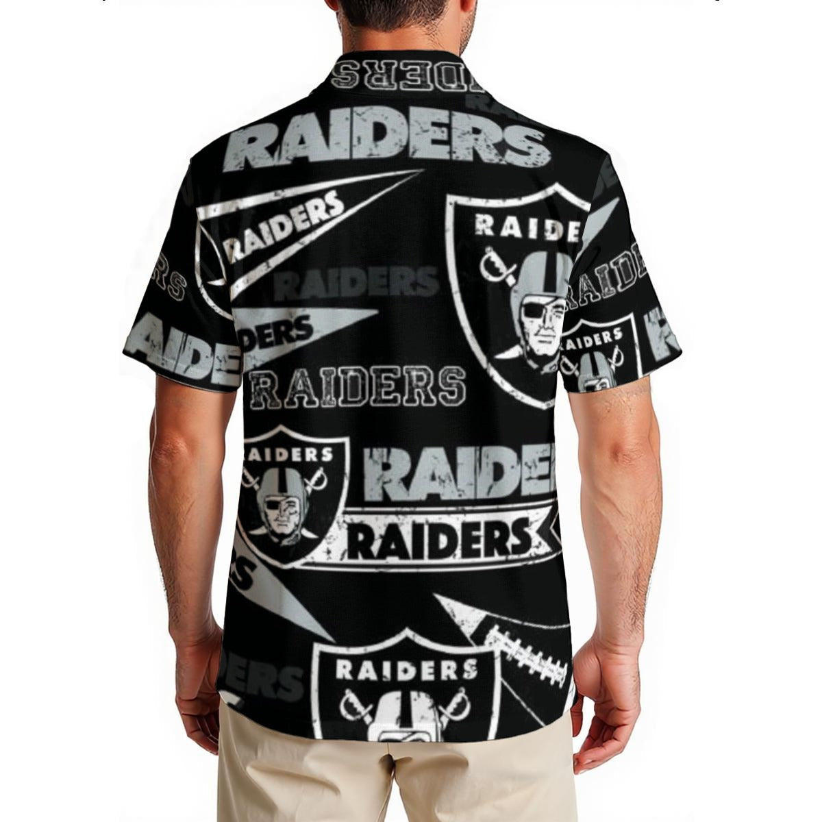 Las Vegas Raiders Men's Hawaiian Shirt|150GSM streetwear fashion product image 2
