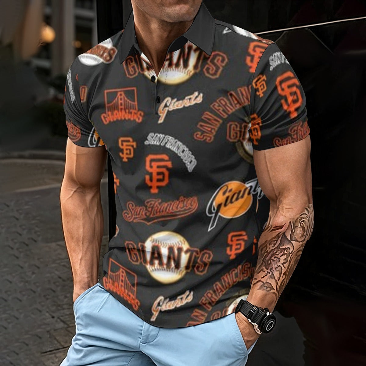 San Francisco Giants Men's Polo Shirt san francisco giants baseball fan apparel city game day outfit