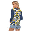 Michigan - Wolverines Women's Stretchable long Sleeve Top White varsity sports apparel