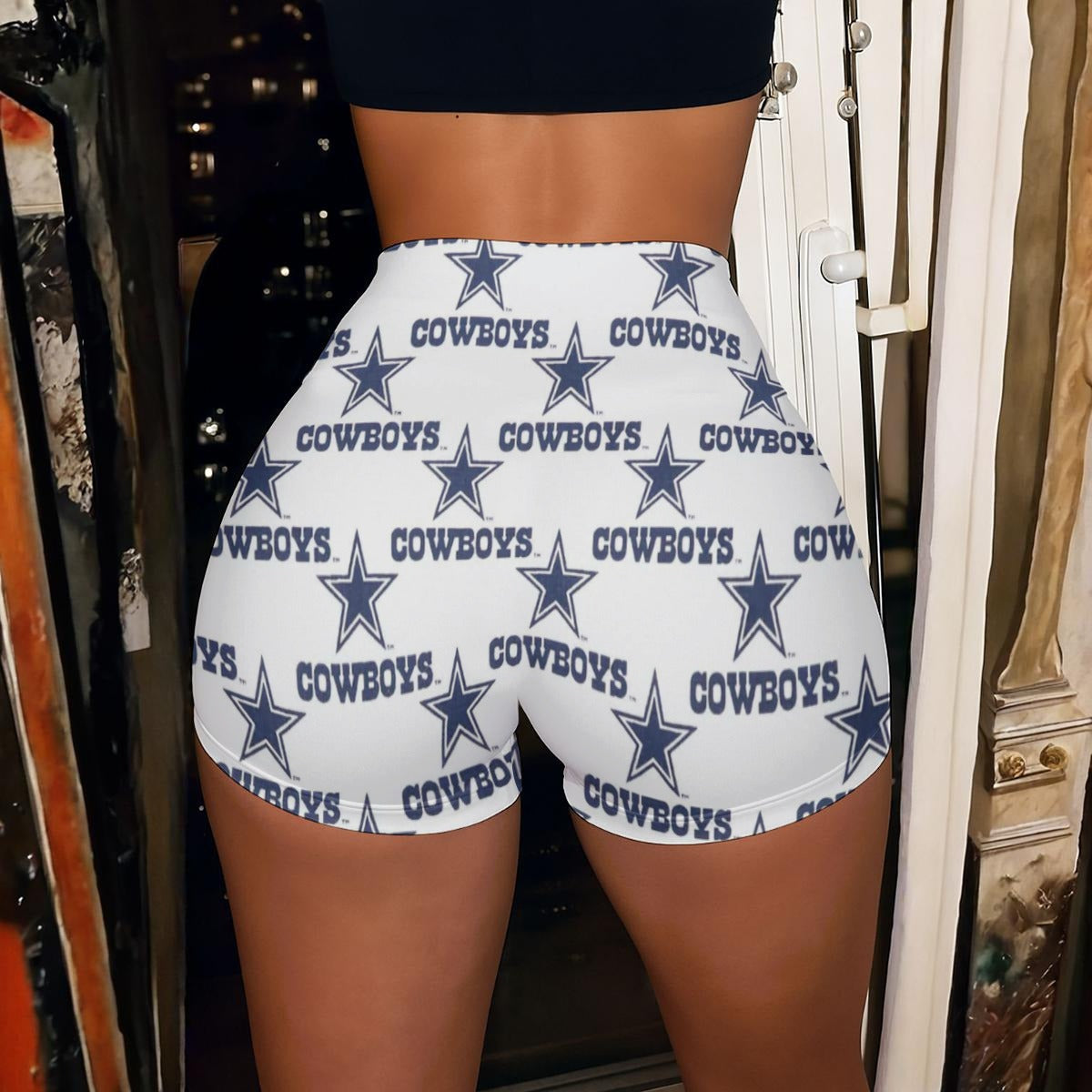 Dallas Cowboys Women’s High-Stretch Shorts streetwear fashion product image 2