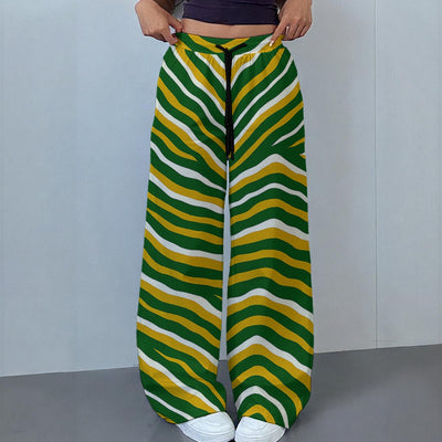 Green Bay Football Yellow Green Women’s Casual Pants 230GSM – Game Day Streetwear – casual fan outfit, sportswear style, image 1.0