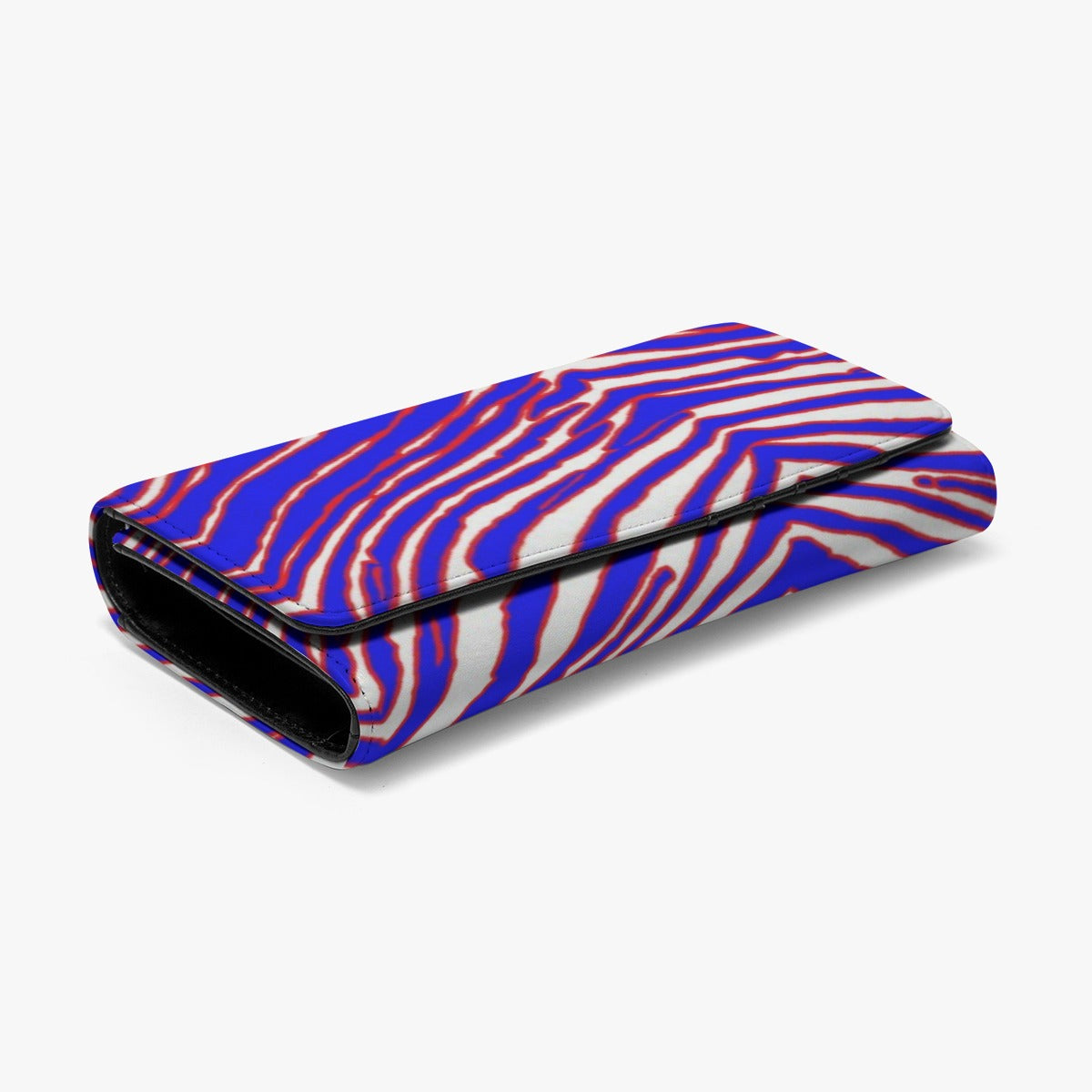 White Smoke Foldable Wallet – Red Blue White Zebra Game Day Style