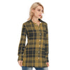 colorado buffaloes tartan plaid black gold  women tartan plaid game day shirt