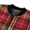 White Smoke San Francisco Football Plaid Fleece Jacket Red and Gold Tartan Streetwear Game Day Layer