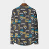 jacksonville-jaguars-mens-stand-collar-shirt-with-long-sleeve-110gsm-imitation-flax teal black football fabric breathable detail