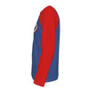 White Smoke Chicago Baseball Blue and Red Shirt – Vintage Script Long Sleeve Raglan Tee