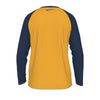 Goldenrod San Antonio Texas Yellow and Navy Long Sleeve Shirt Men Retro Varsity Raglan Tee