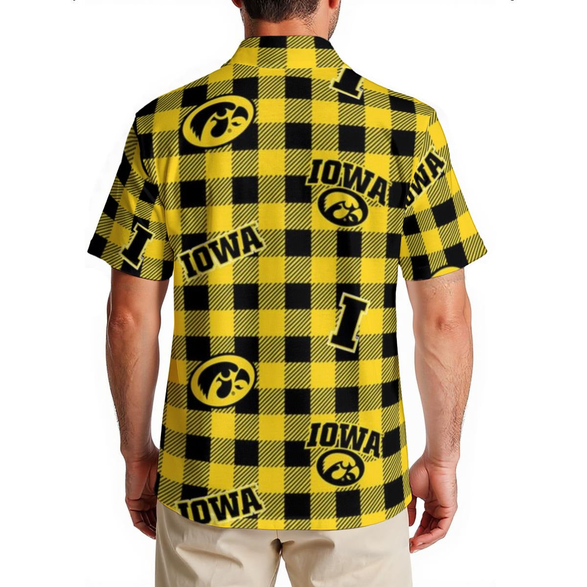 Iowa Hawkeyes Men's Hawaiian Shirt|150GSM - Big Ten football apparel varsity sportswear product image 2.0