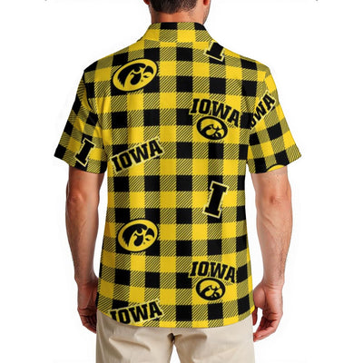 Iowa Hawkeyes Men's Hawaiian Shirt|150GSM - Big Ten football apparel varsity sportswear product image 2.0