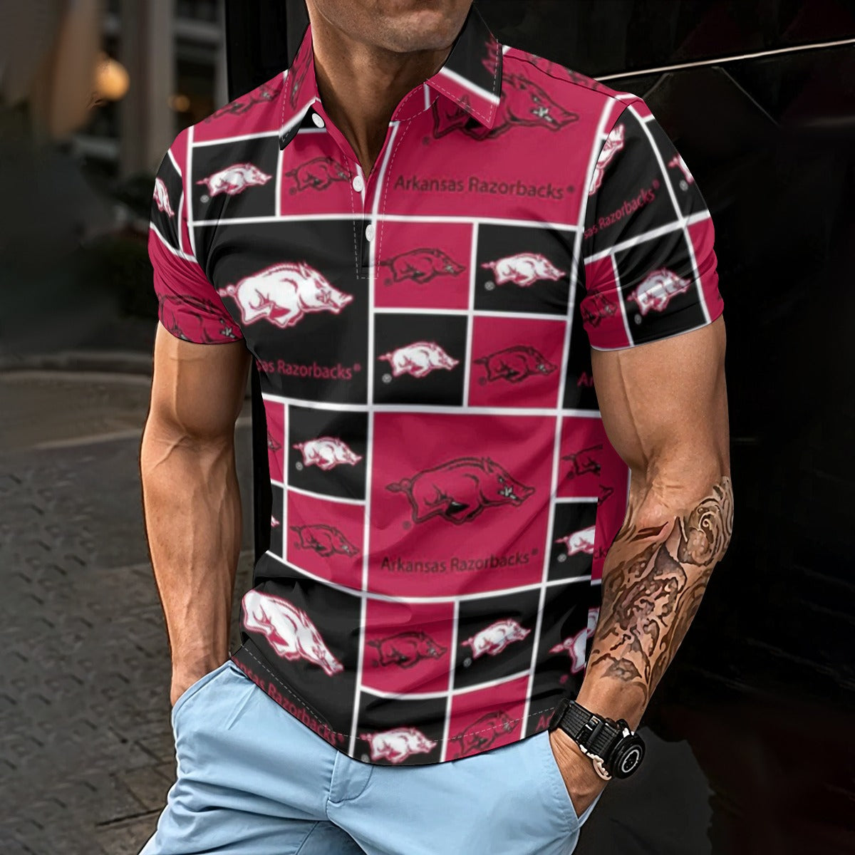 Arkansas Razorbacks Men's Polo Shirt varsity sportswear product image 1.0