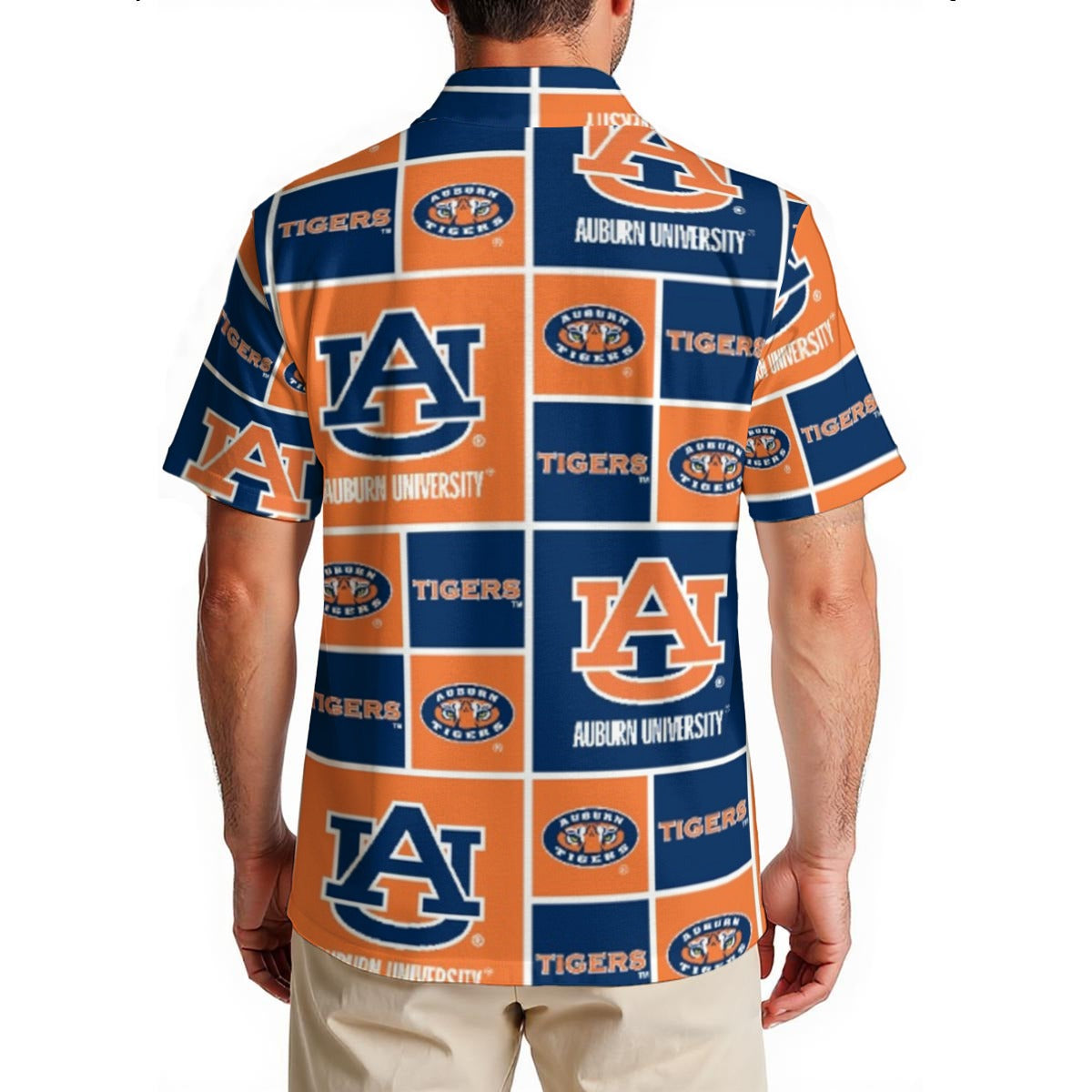 Auburn Tigers Men's Hawaiian Shirt|150GSM - Auburn aesthetic tee varsity sportswear product image 2.0