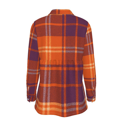 auburn tigers tartan plaid orange navy  women tartan plaid game day shirt