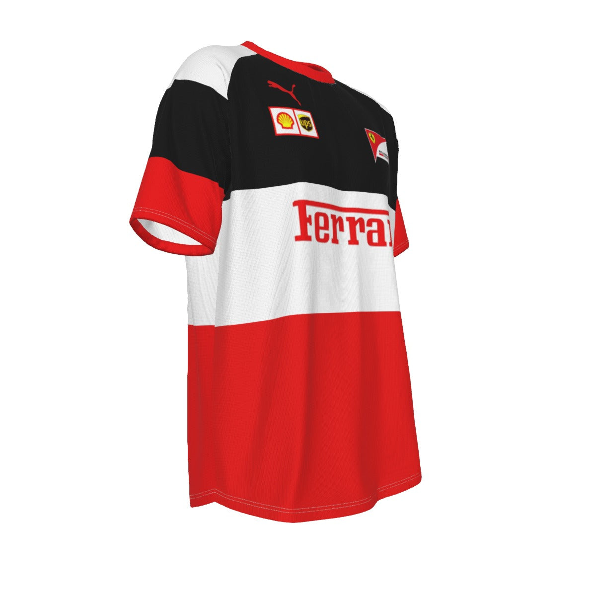 White Smoke Ferrari Retro 90s Motorsport Racing T Shirt Red Black White Vintage Racing Streetwear Tee