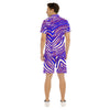 White Smoke Buffalo football zebra Men's Short Sleeve Shirt Set
