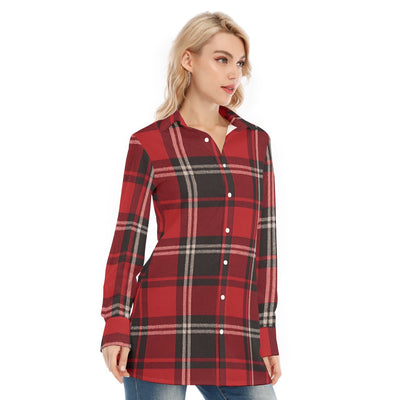 red black plaid women football fashion top
