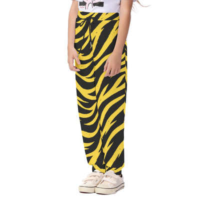 White Smoke Pittsburgh Football Yellow Black Zebra Kid's Casual Pants