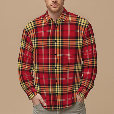 San Francisco Football Plaid Men's Slim Fit Long Sleeve Shirt – fan gear, nfl fan apparel, image 1.0