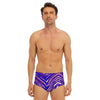 White Smoke All-Over Print Men's Triangle Swim Trunks – Red Blue White Zebra Game Day Style